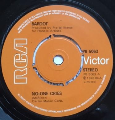 Bardot  - No-One Cries