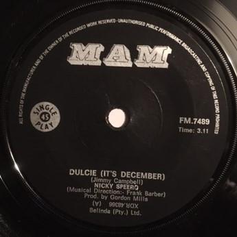 Nicky Speero - Dulcie (It's December) / In A Moment Of Weakness