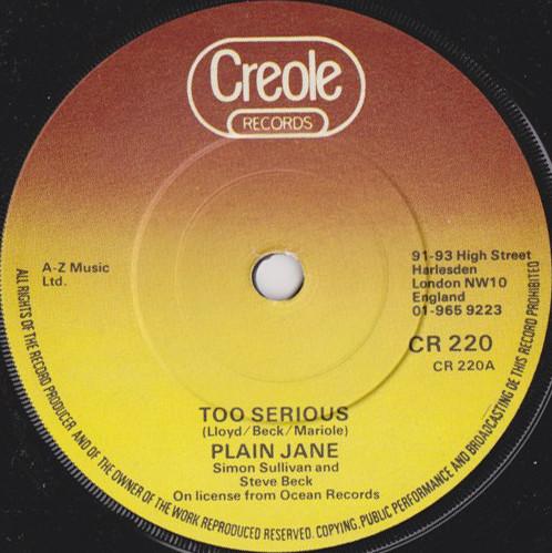 Plain Jane  - Too Serious