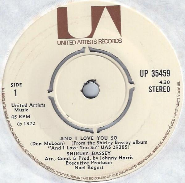 Shirley Bassey - And I Love You So